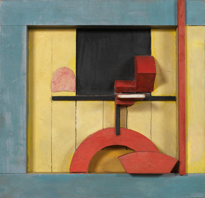 Merz 1925, 1. Relief dans le Carré Bleu - Kurt Schwitters