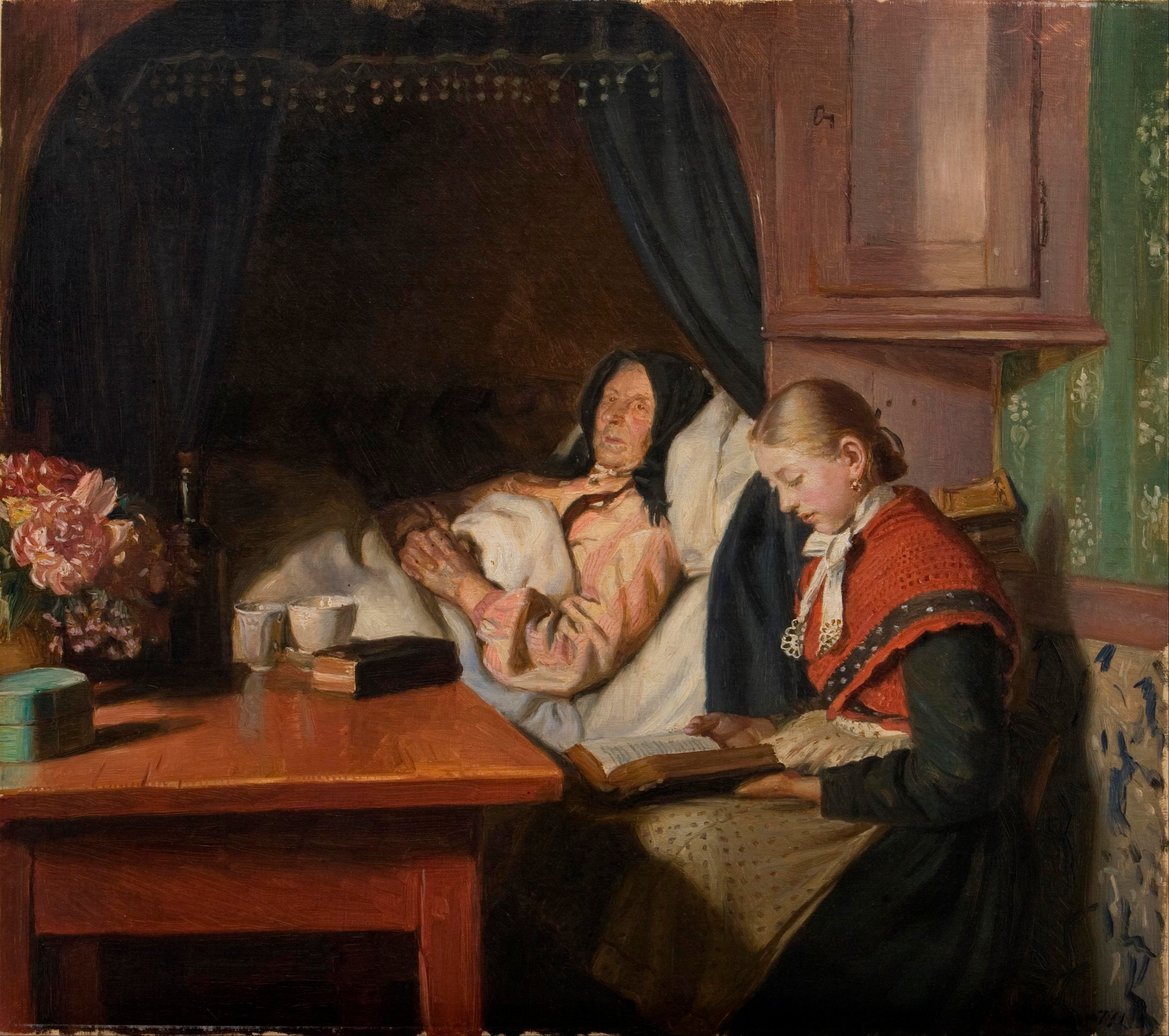 Au chevet d’un malade - Michael Peter Ancher - Alpha Reproduction