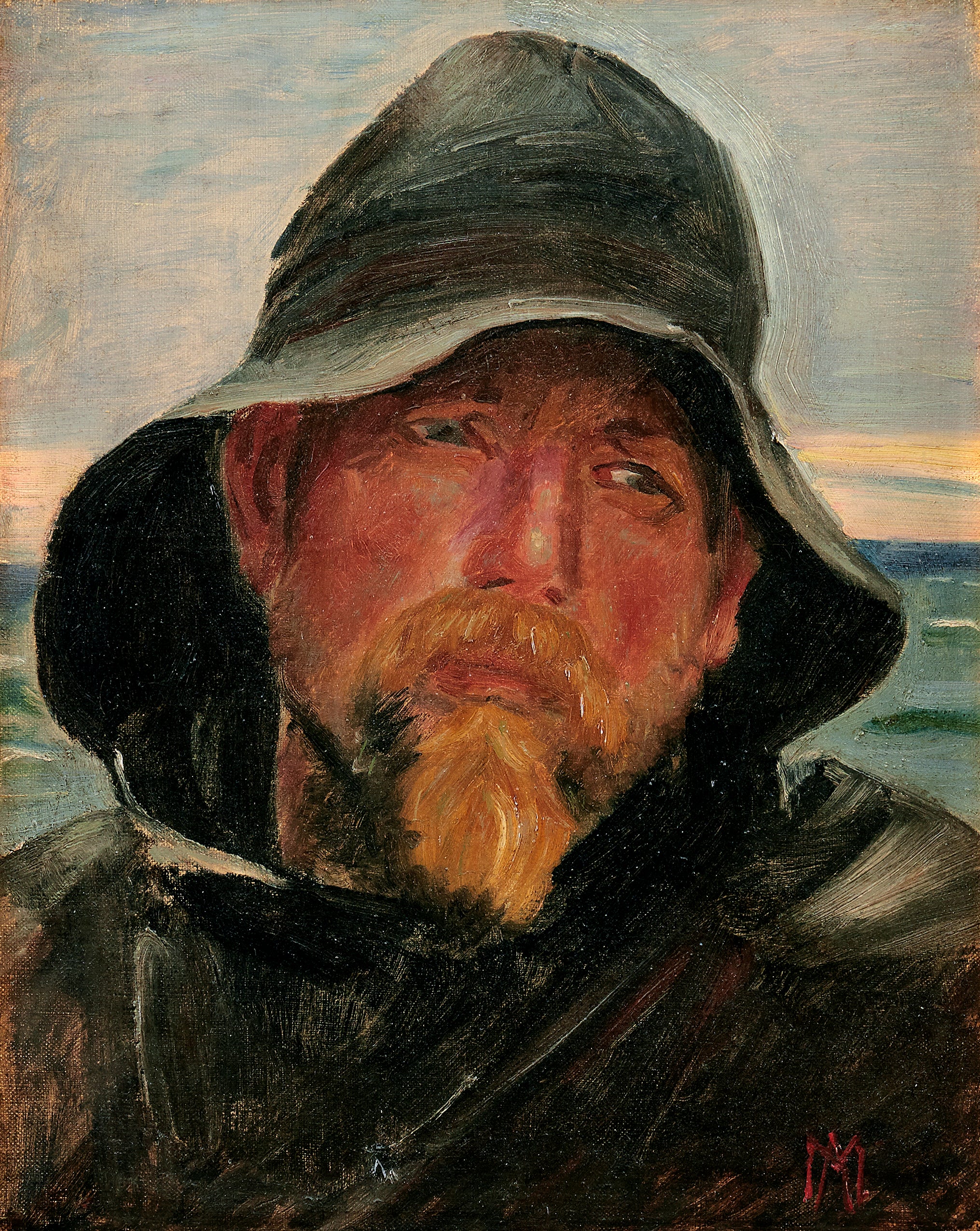 Un pêcheur. (peinture de M. Ancher) - Michael Peter Ancher - Alpha Reproduction