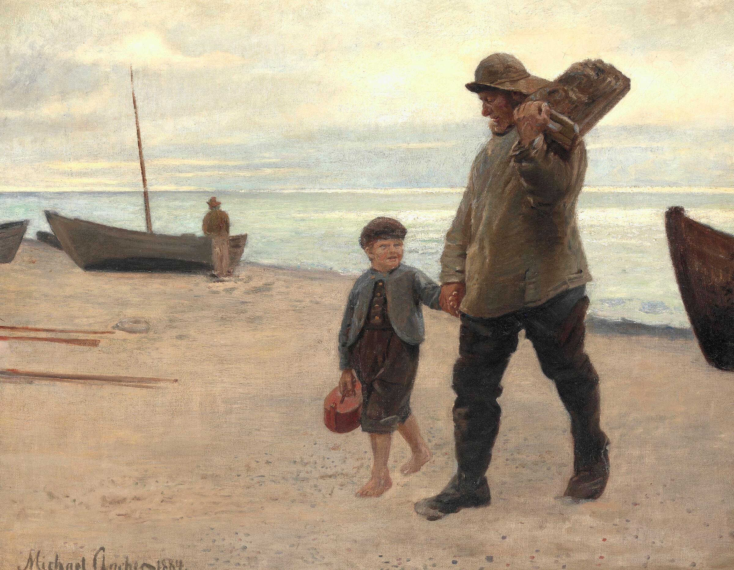 Père et fils. Étude. - Michael Peter Ancher - Alpha Reproduction