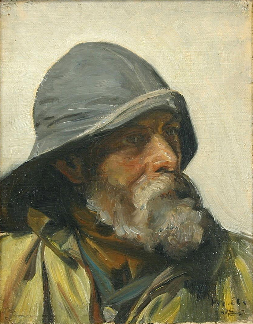 Un pêcheur portant un ciré (1908) - Michael Peter Ancher - Alpha Reproduction