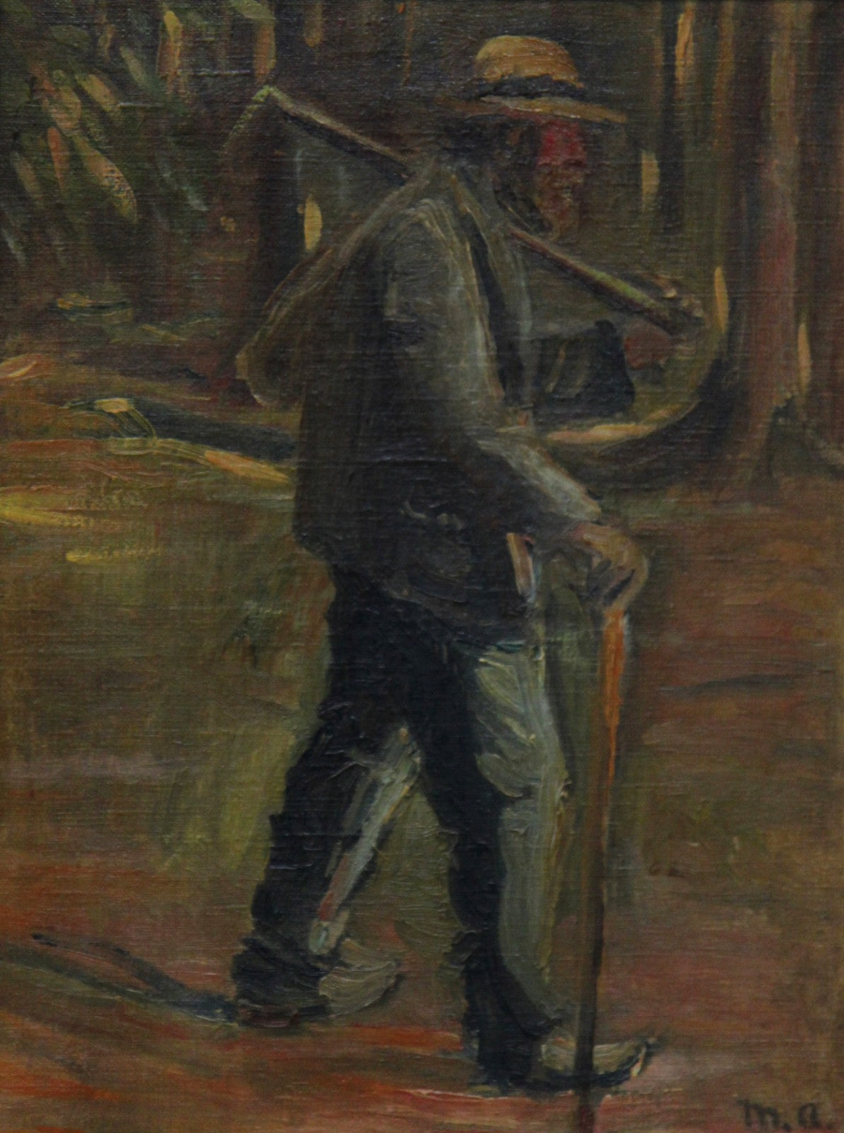 Un travailleur forestier à pied. - Michael Peter Ancher - Alpha Reproduction