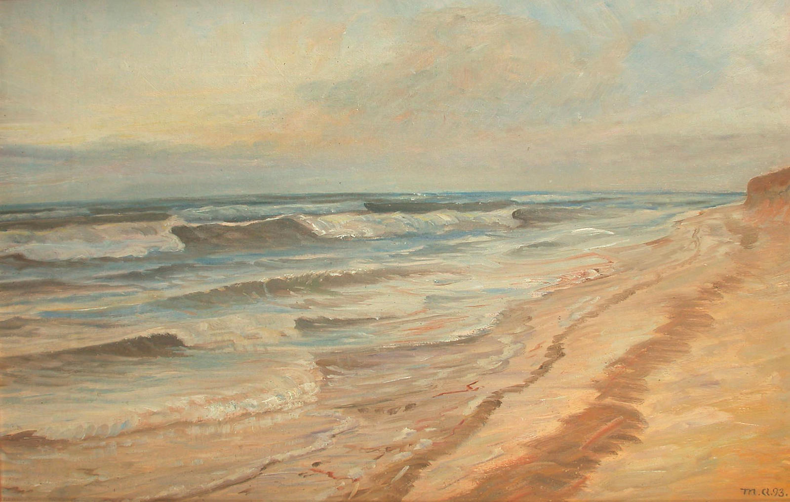Marée haute sur la plage de Skagen. - Michael Peter Ancher - Alpha Reproduction