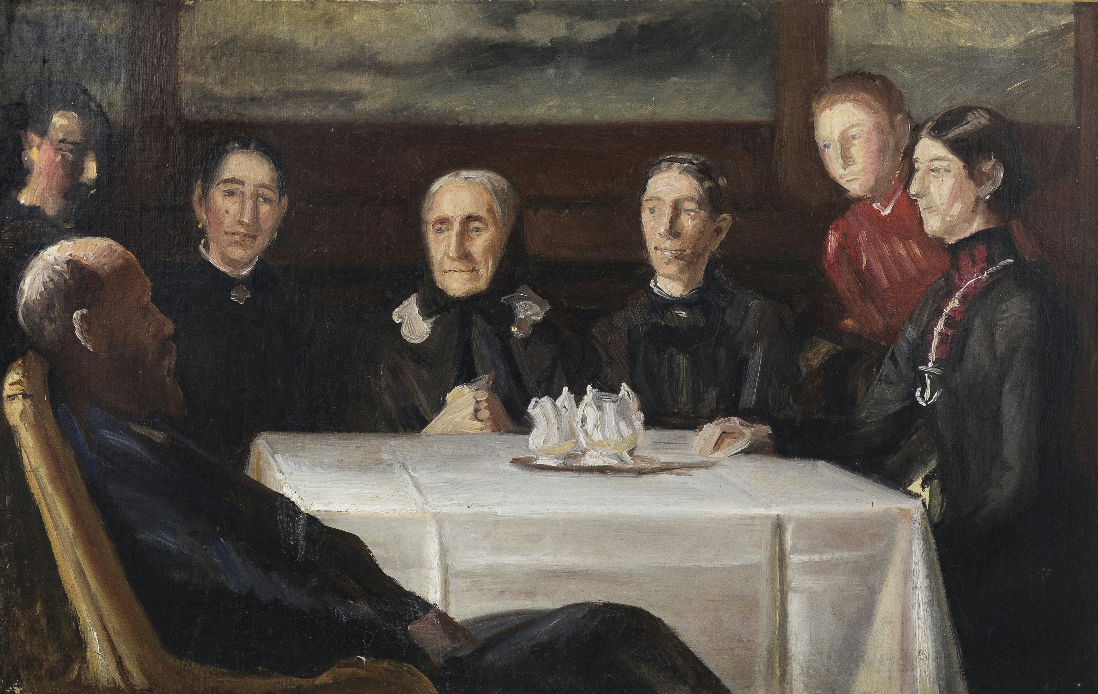 Jour de Noël 1900. Esquisse de composition. - Michael Peter Ancher - Alpha Reproduction