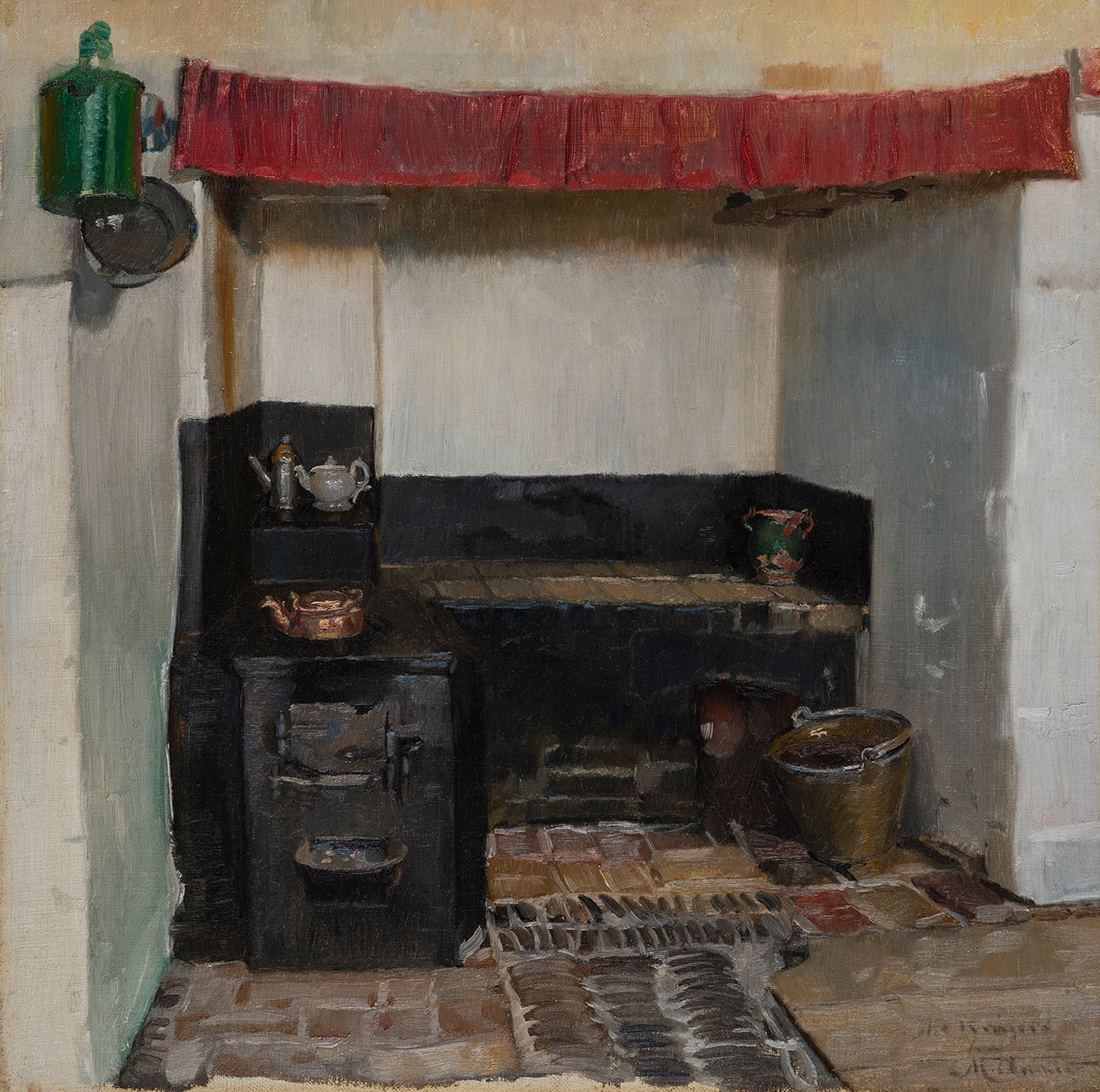 Intérieur de la cuisine. - Michael Peter Ancher - Alpha Reproduction