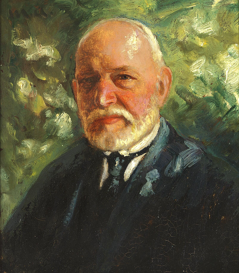 Portrait d'un homme âgé à la barbe blanche. - Michael Peter Ancher