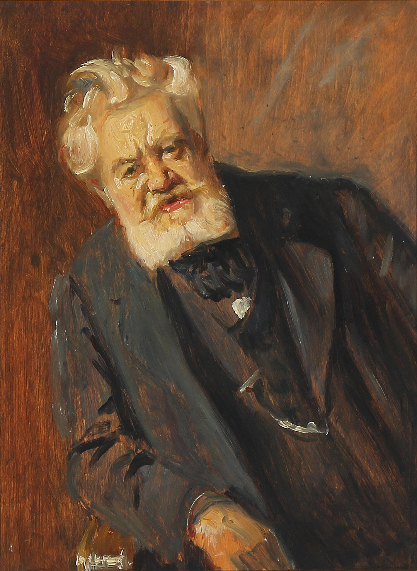 Portrait de l'auteur danois Vilhelm Østergaard. - Michael Peter Ancher