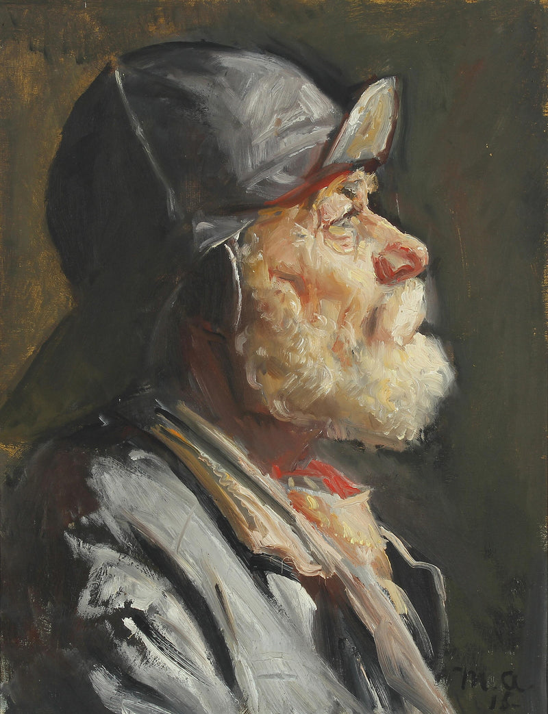 Portrait d'un pêcheur de Skagen. - Michael Peter Ancher