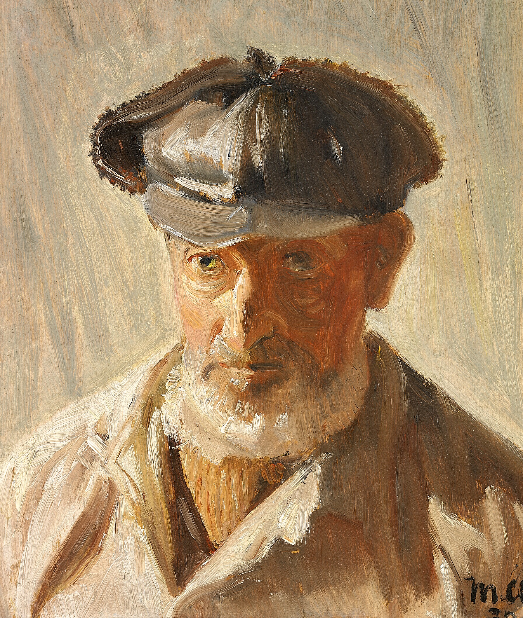 Un homme de Skagen portant une casquette. - Michael Peter Ancher