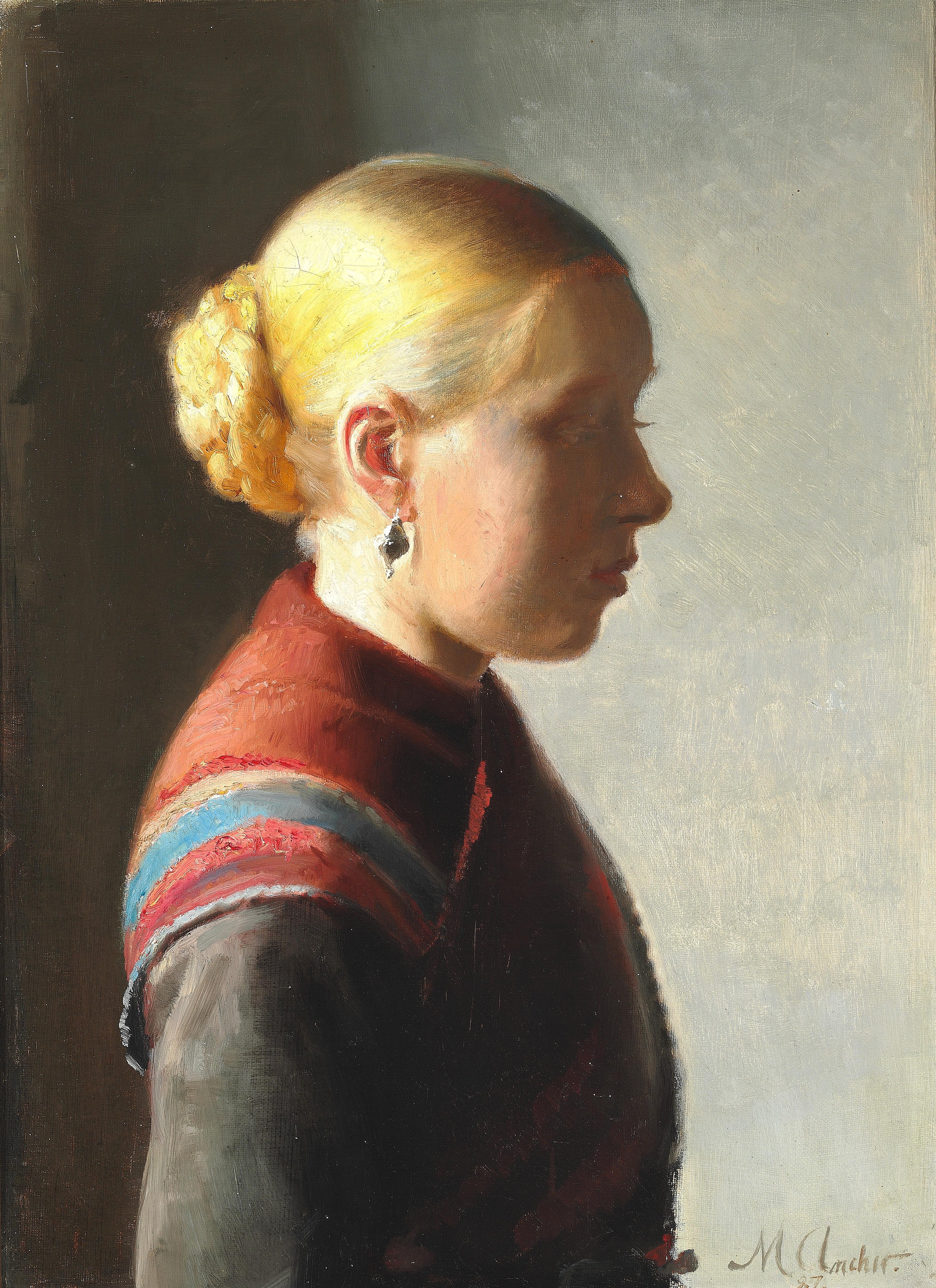 Jeune femme. - Michael Peter Ancher - Alpha Reproduction
