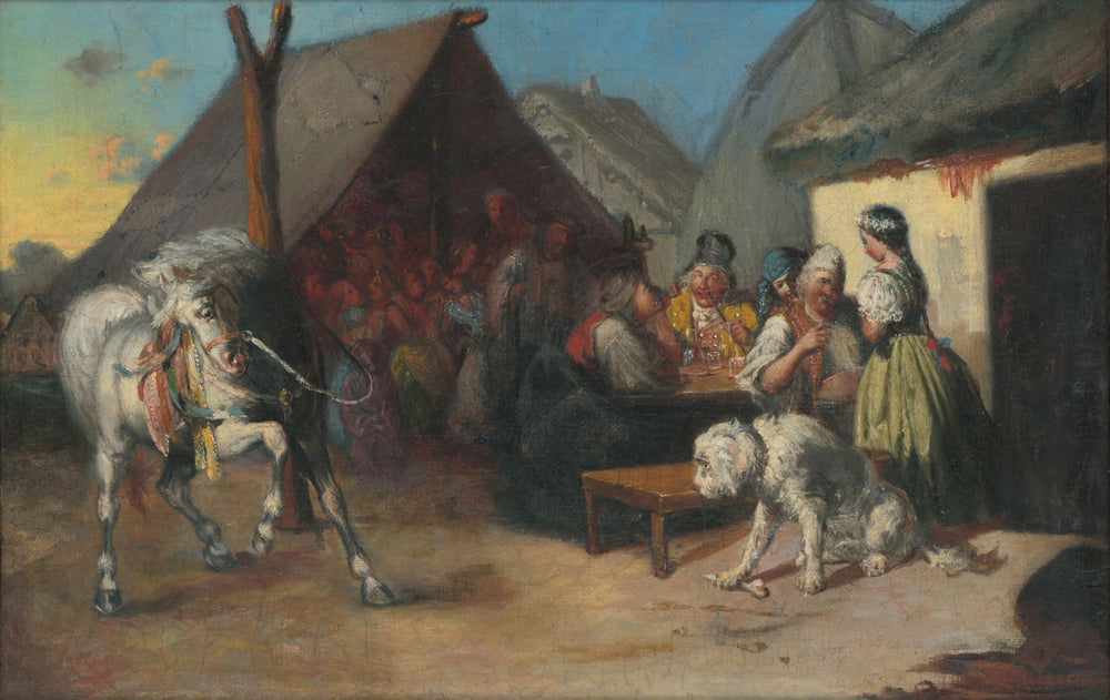 Pred krčmou - Mihály Munkácsy