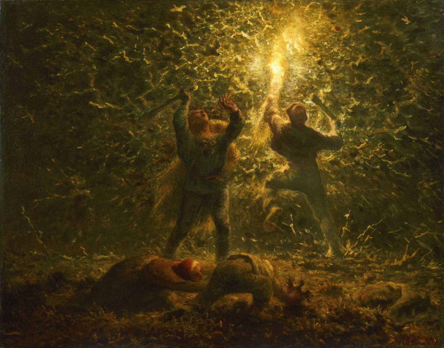 Chasse aux oiseaux de nuit - Jean-François Millet