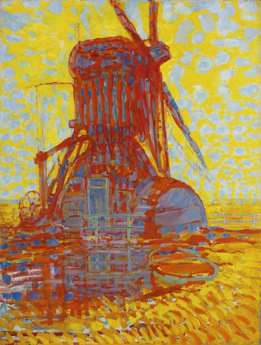 Reproduction du tableau « Moulin dans la lumière du soleil - Piet Mondrian » par Alpha Reproduction en peinture à l’huile