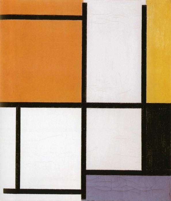 Reproduction du tableau « Composition - Piet Mondrian » par Alpha Reproduction en peinture à l’huile