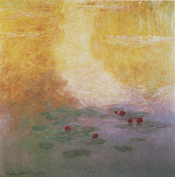 🌞 Кувшинки на восходе солнца – Клод Моне, 1908