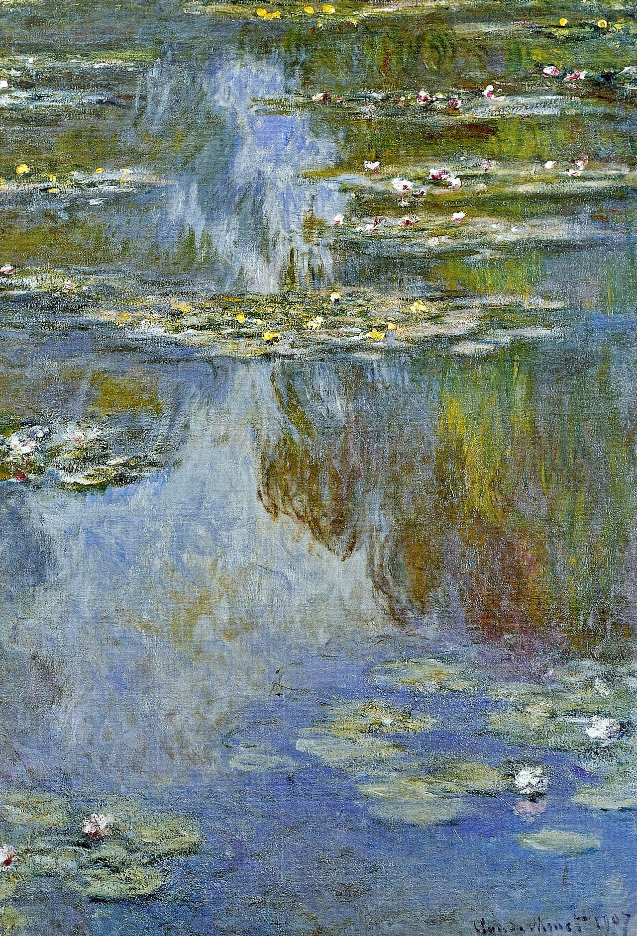 🌸 Кувшинки – Синие и жёлтые отражения (1907)