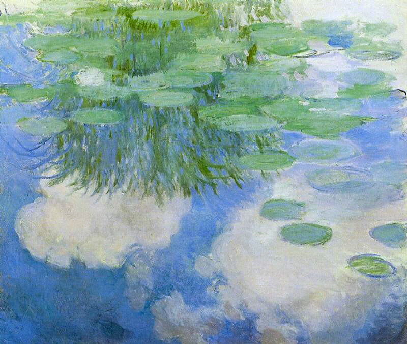 ☁️ Кувшинки с небом и облаками, Клод Моне