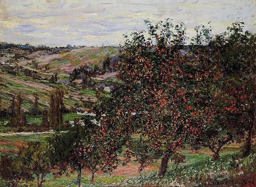 Reproduction du tableau « Pommiers près de Vétheuil - Claude Monet » par Alpha Reproduction en peinture à l’huile