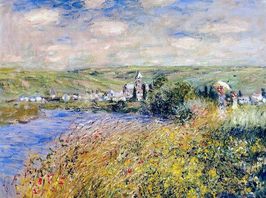 Reproduction du tableau « Vétheuil vu de l'île Saint-Martin - Claude Monet » par Alpha Reproduction en peinture à l’huile