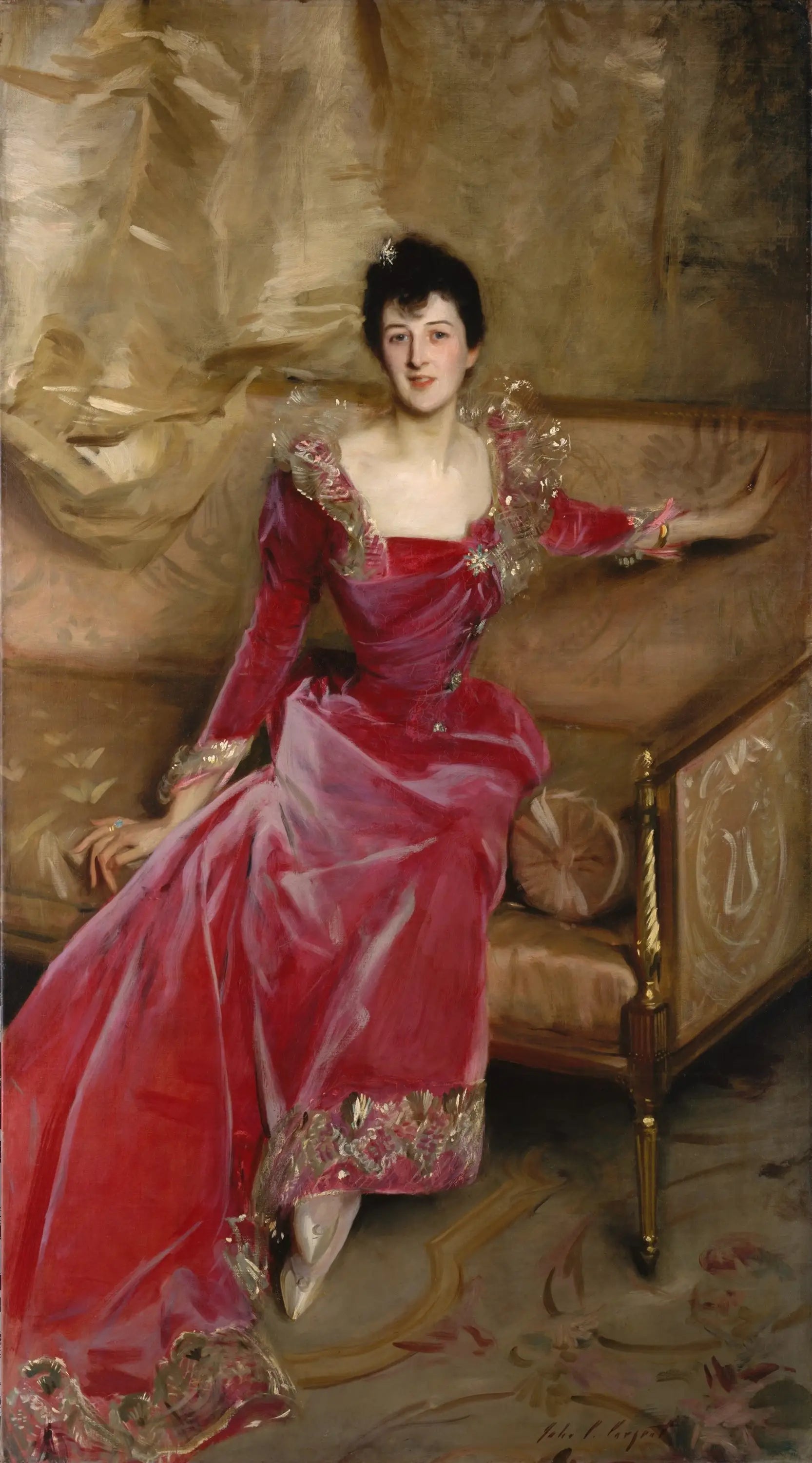 Reproduction du tableau « Mme Hugh Hammersley - John Singer Sargent » par Alpha Reproduction en peinture à l’huile