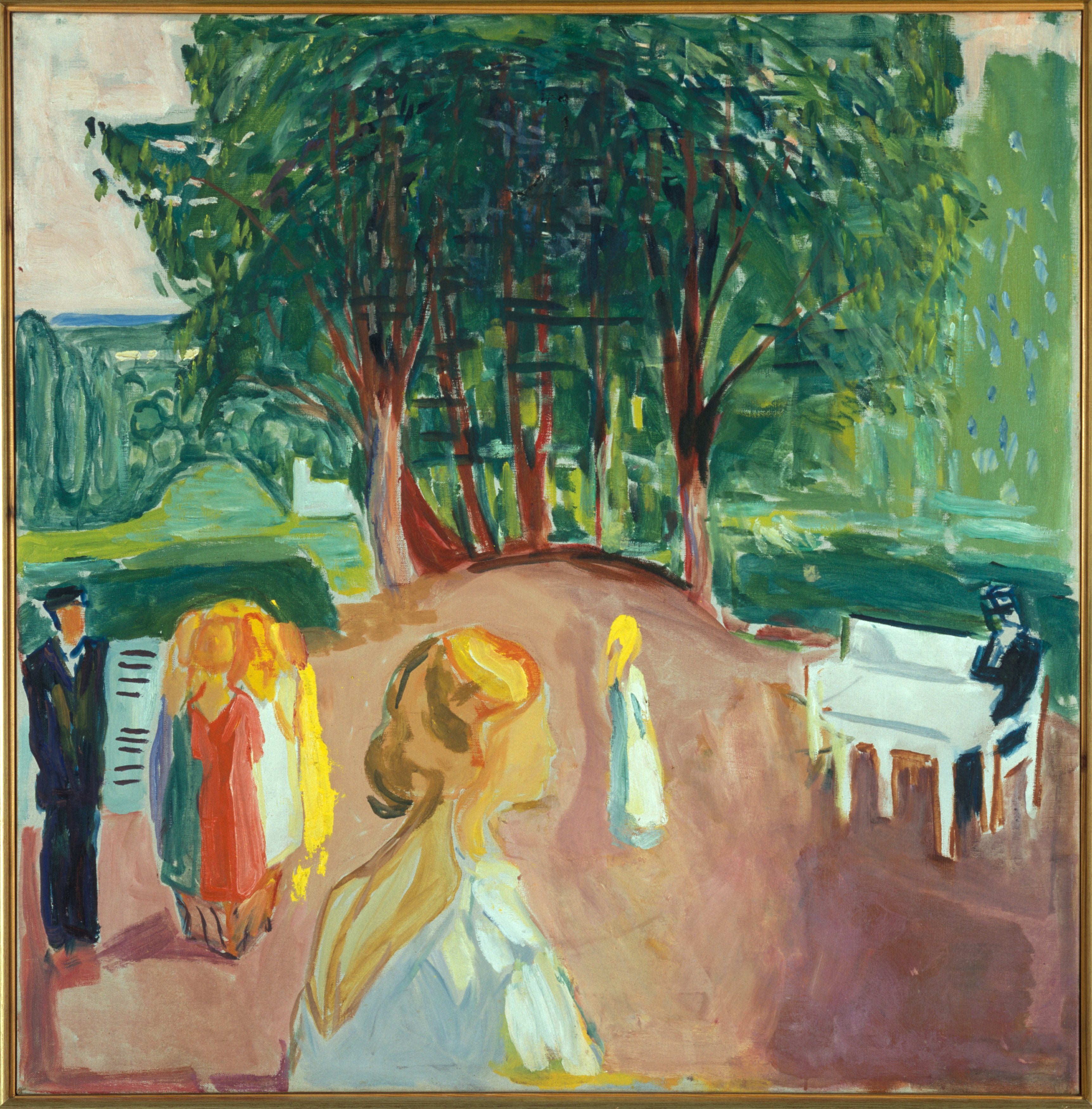 Reproduction du tableau « Flirt au parc - Edvard Munch » par Alpha Reproduction en peinture à l’huile