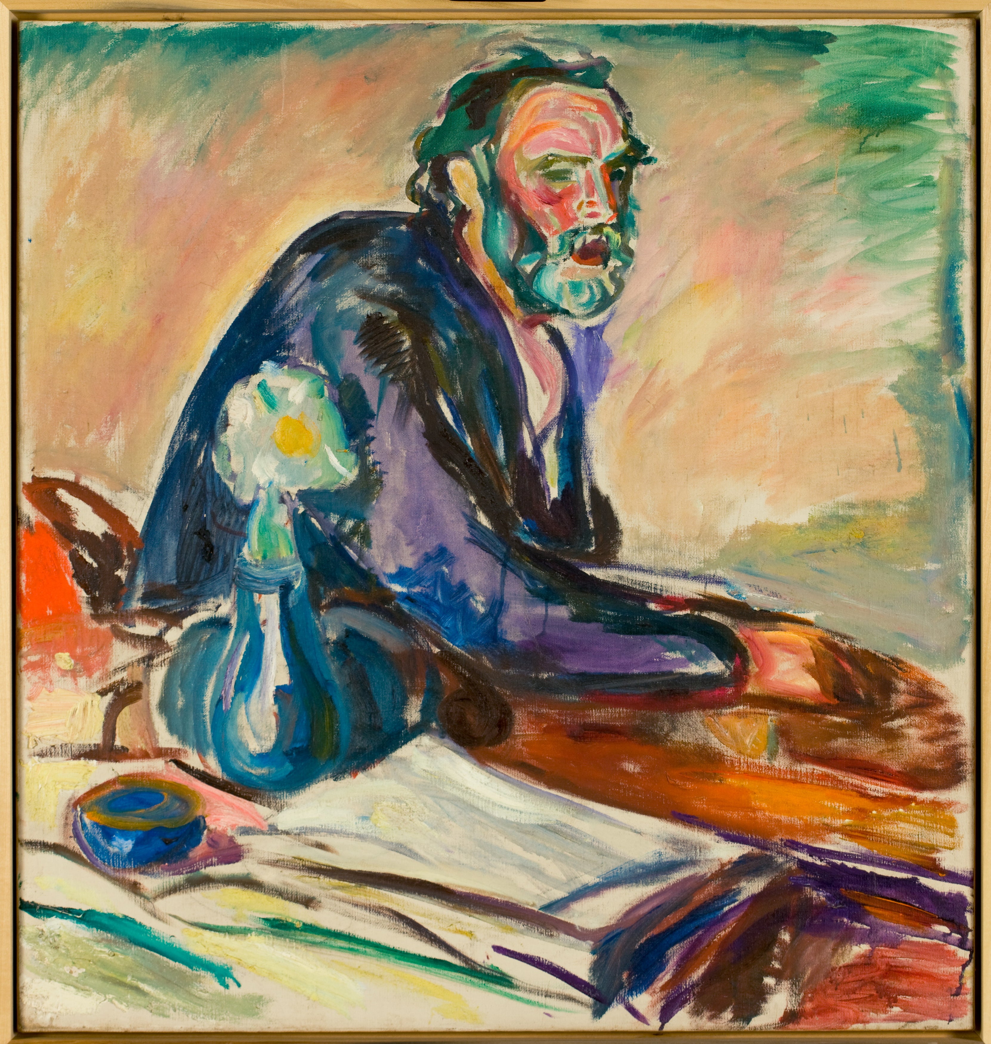Reproduction du tableau « Homme avec une bronchite - Edvard Munch » par Alpha Reproduction en peinture à l’huile