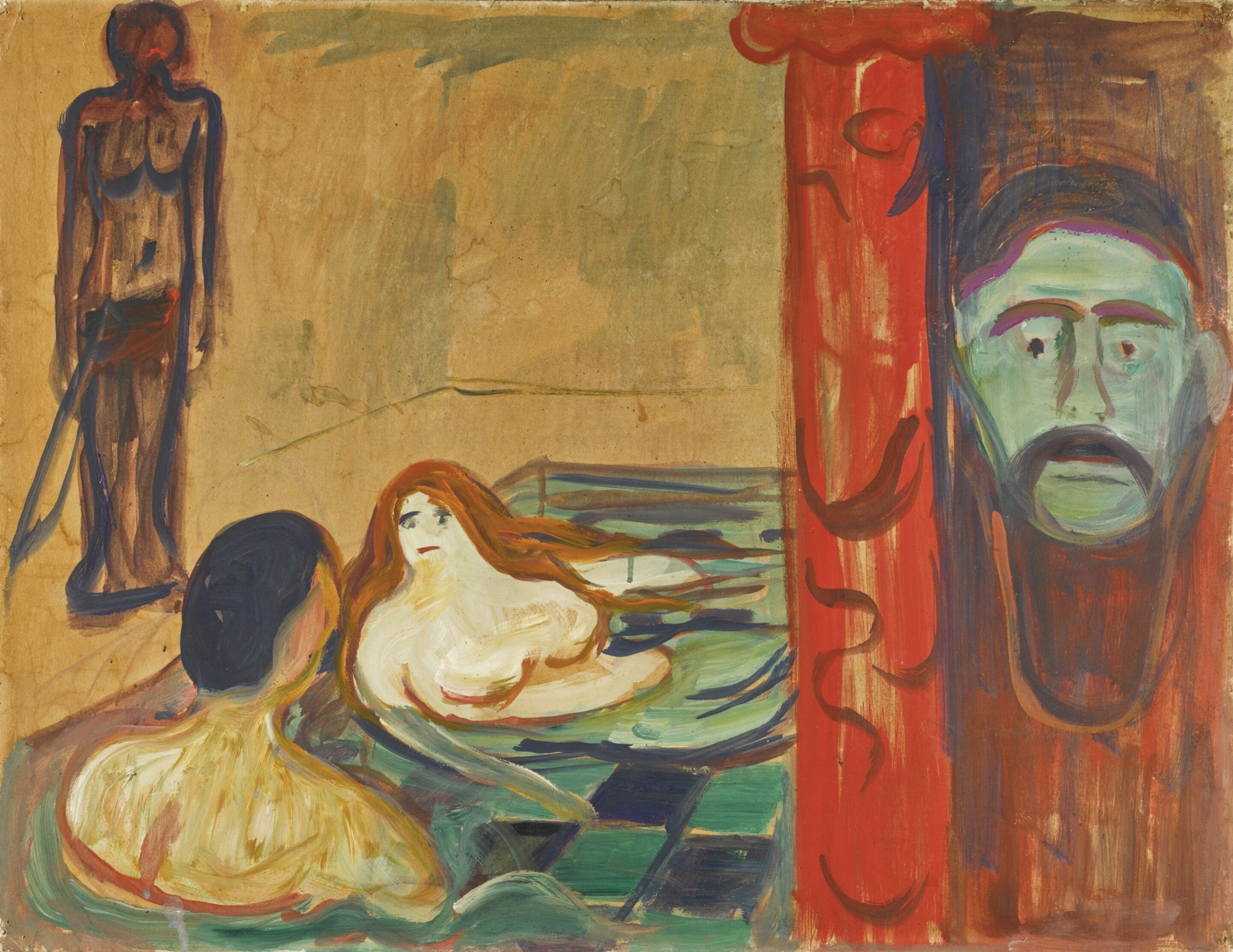 Reproduction du tableau « Jalousie au bain - Edvard Munch » par Alpha Reproduction en peinture à l’huile