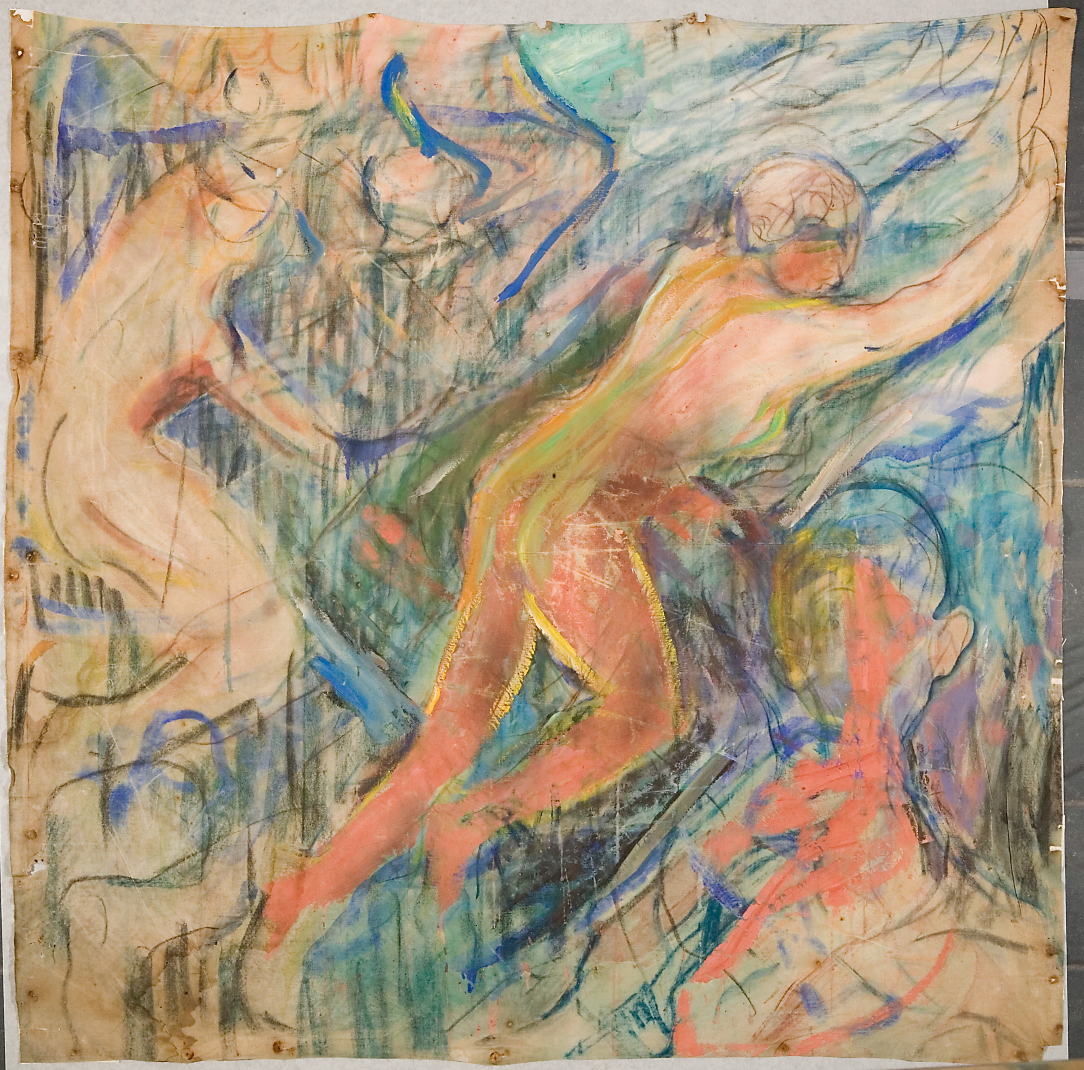 Reproduction du tableau « La Montagne humaine : partie supérieure gauche - Edvard Munch » par Alpha Reproduction en peinture à l’huile