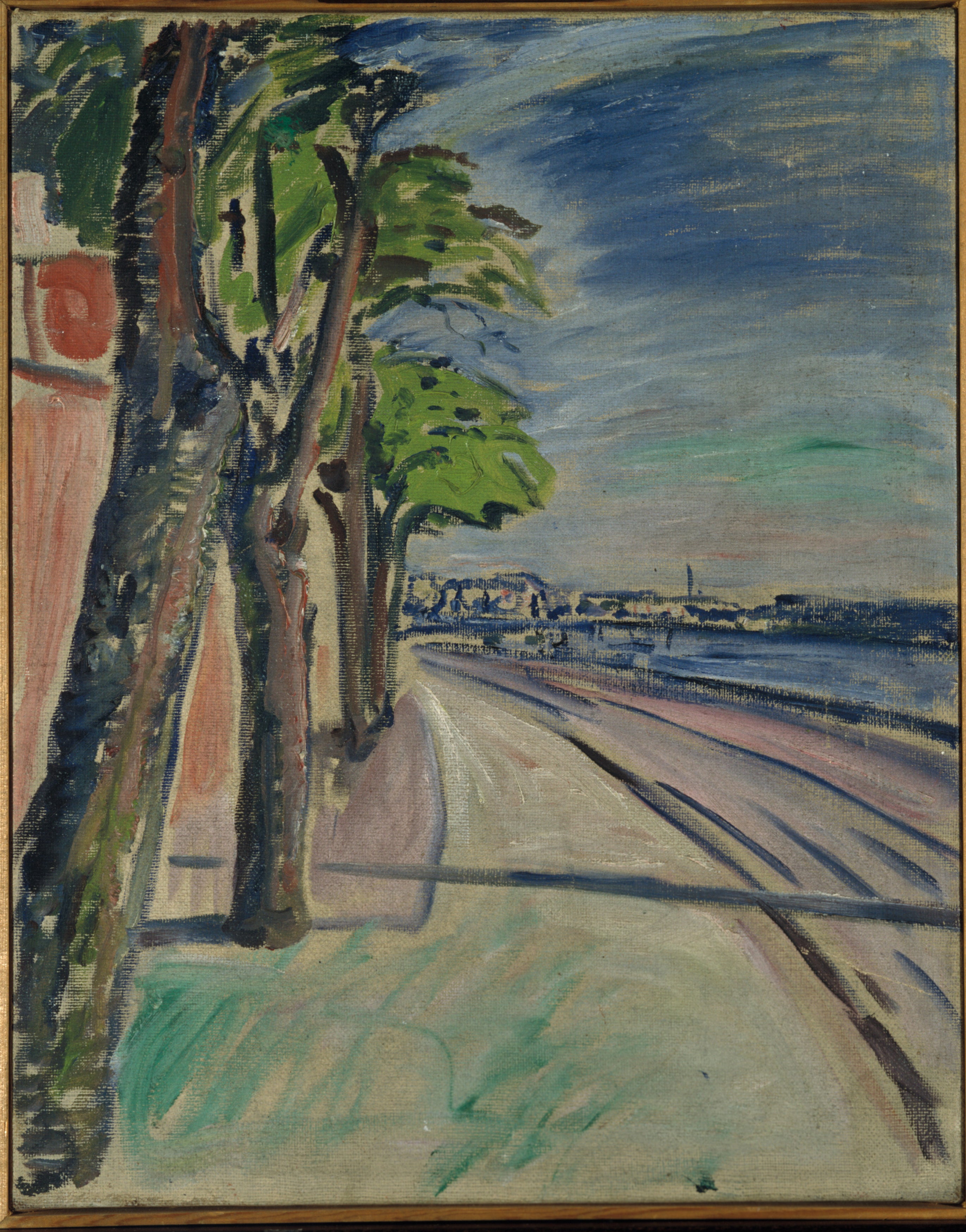 Reproduction du tableau « Arbres près du canal - Edvard Munch » par Alpha Reproduction en peinture à l’huile