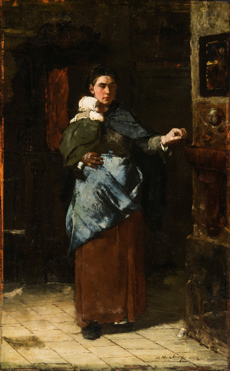 Devant la boîte de collecte - Mihály Munkácsy