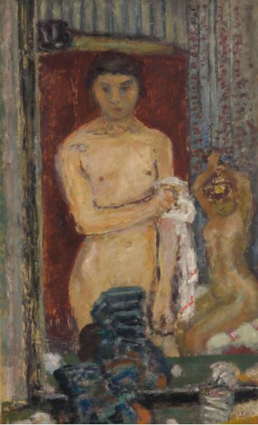 Reproduction du tableau « Nus se reflétant dans une glace - Pierre Bonnard » par Alpha Reproduction en peinture à l’huile