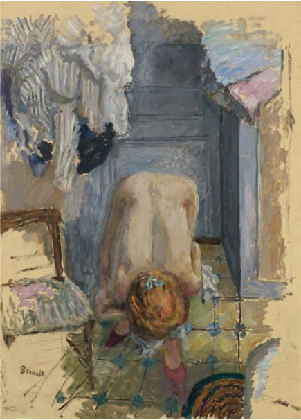 Reproduction du tableau « Nu Accroupi penché en avant - Pierre Bonnard » par Alpha Reproduction en peinture à l’huile