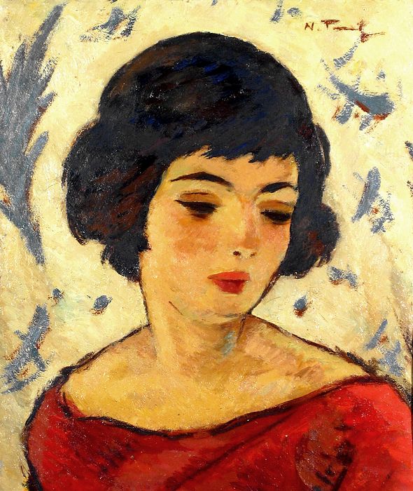 Tête de fillette, Nicolae Tonitza, 1886, peinture à l’huile