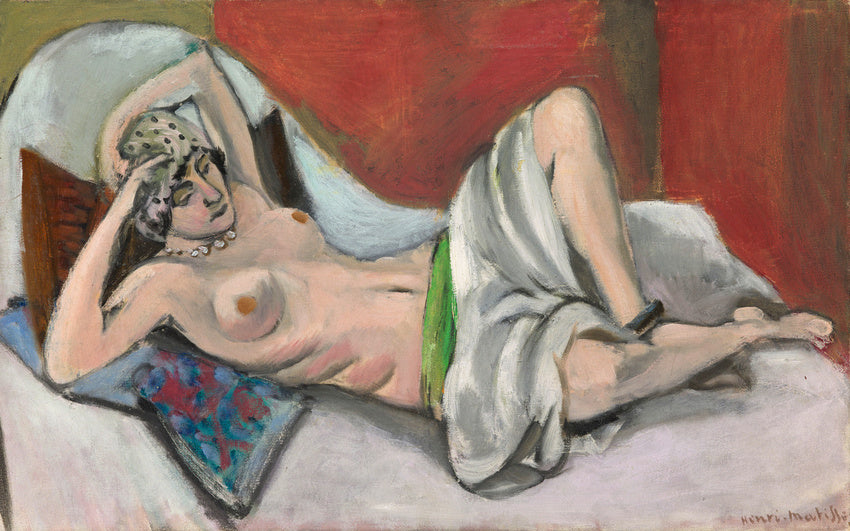 Reproduction du tableau « Nu drapé étendu - Henri Matisse » par Alpha Reproduction en peinture à l’huile