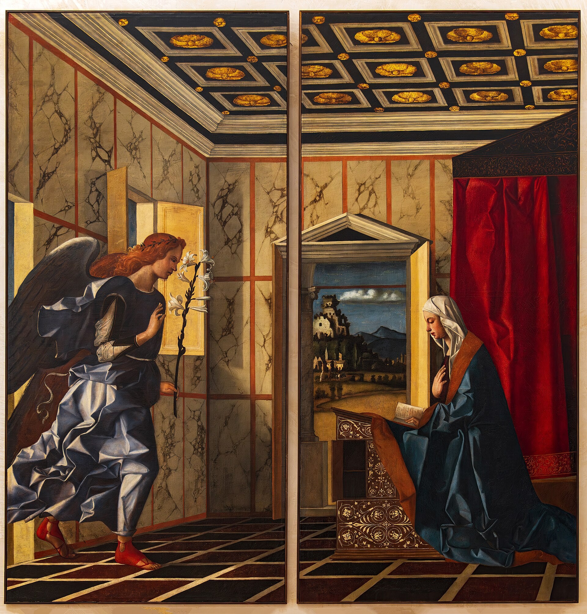 Ange de l'Annonciation, Vierge de l'Annonciation - Giovanni Bellini