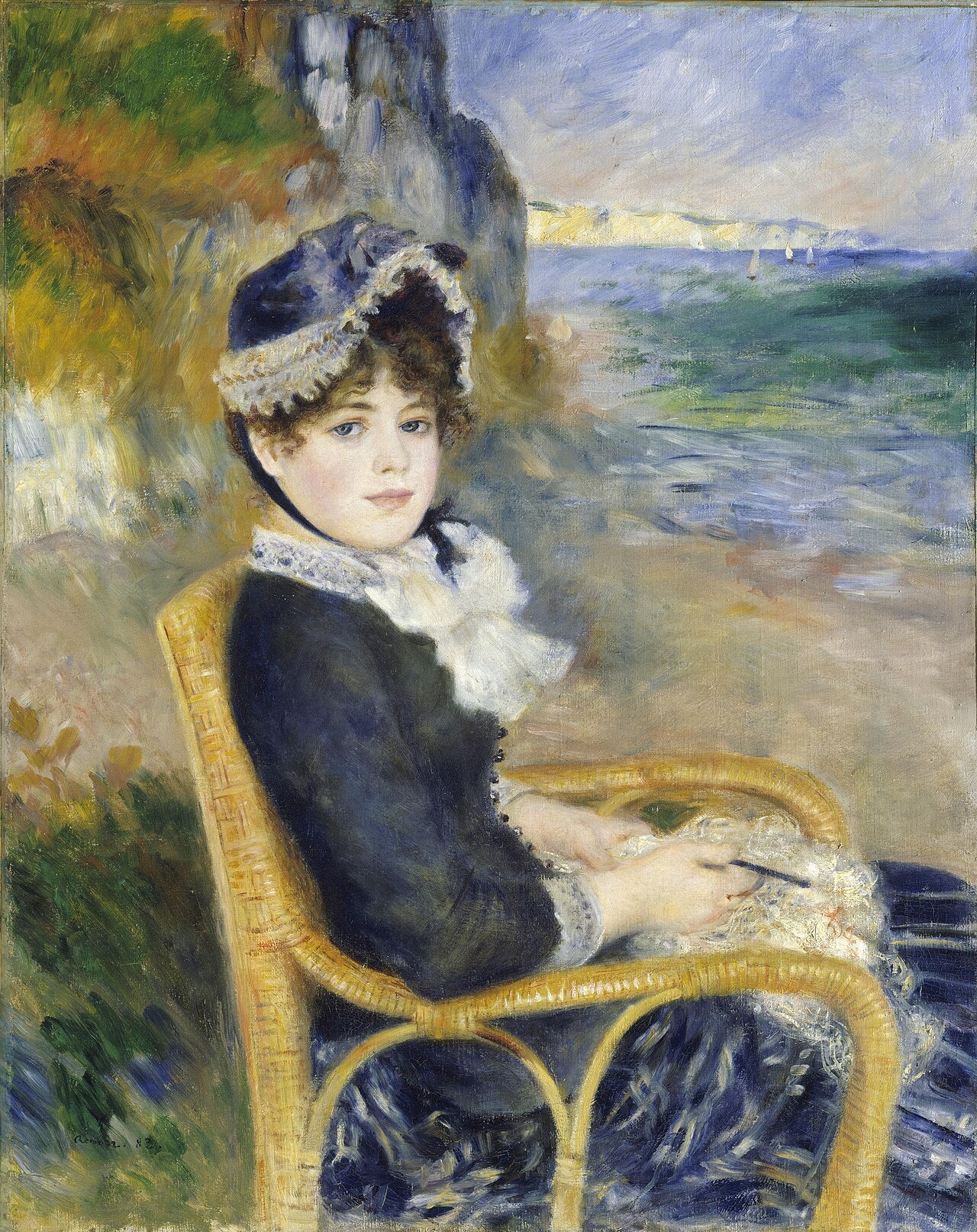 Reproduction du tableau « Au bord de la mer - Pierre-Auguste Renoir » par Alpha Reproduction en peinture à l’huile