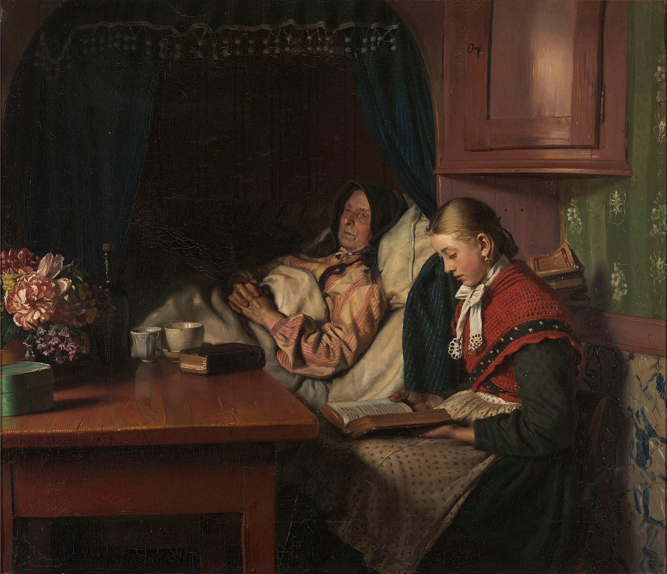 Au chevet de grand-mère malade - Michael Peter Ancher - Alpha Reproduction