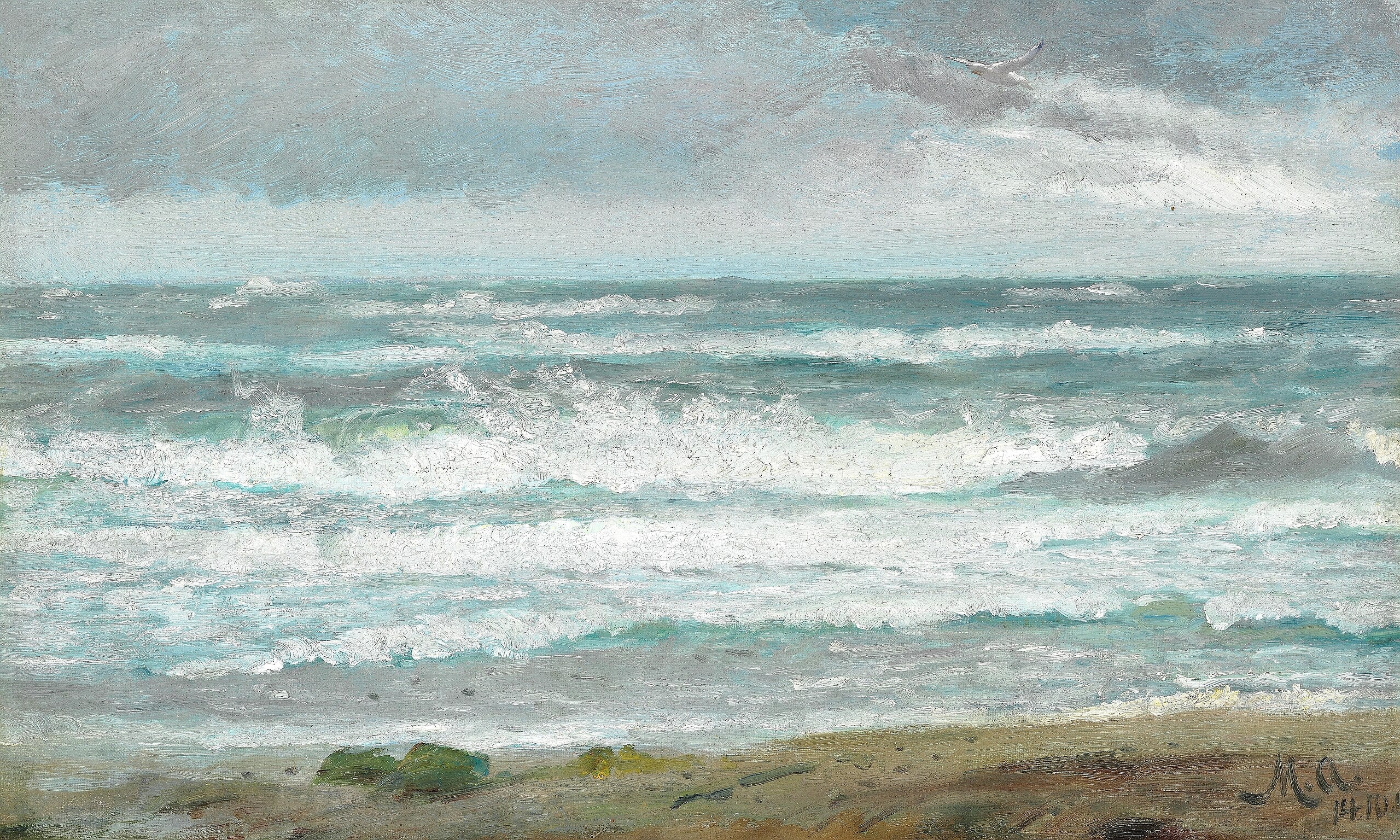 Briser les vagues au large de Skagen. - Michael Peter Ancher