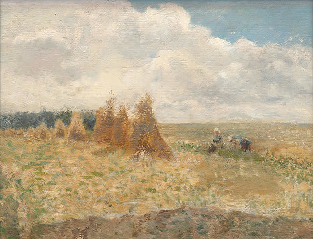 Reproduction du tableau « Champ de blé - Eugène Boudin » par Alpha Reproduction en peinture à l’huile