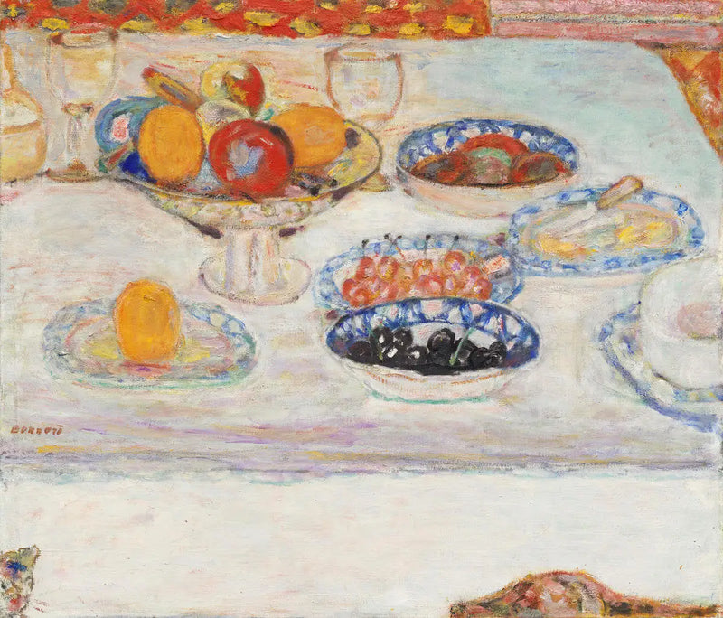 Фрукты в компотницах и тарелках - Пьер Боннар