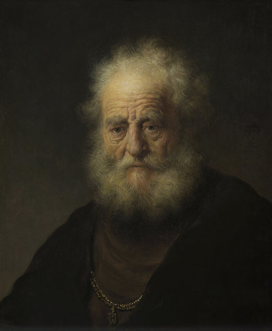 Reproduction du tableau « Étude d'un vieil homme - Rembrandt » par Alpha Reproduction en peinture à l’huile