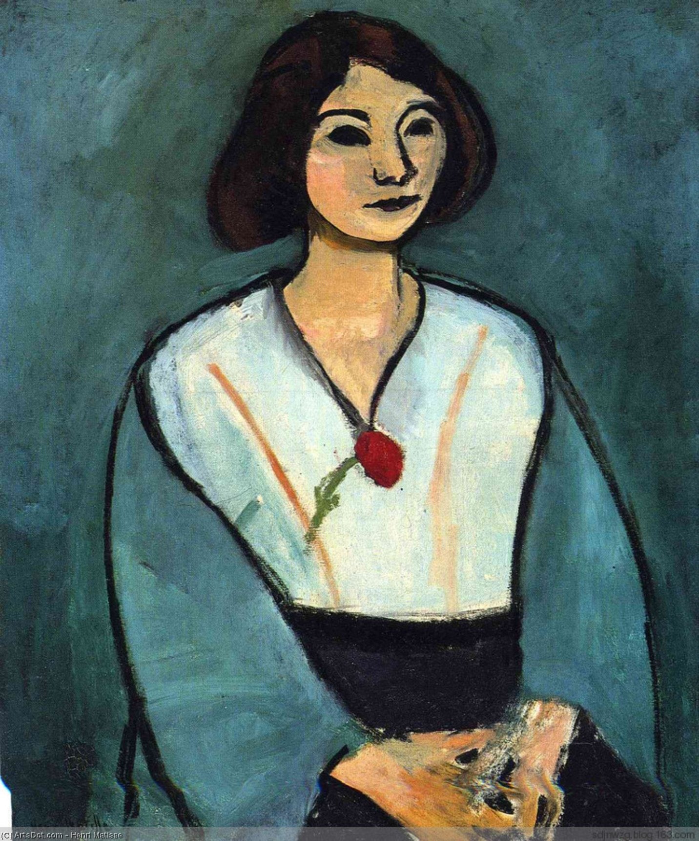 Reproduction du tableau « Femme en vert - Henri Matisse » par Alpha Reproduction en peinture à l’huile