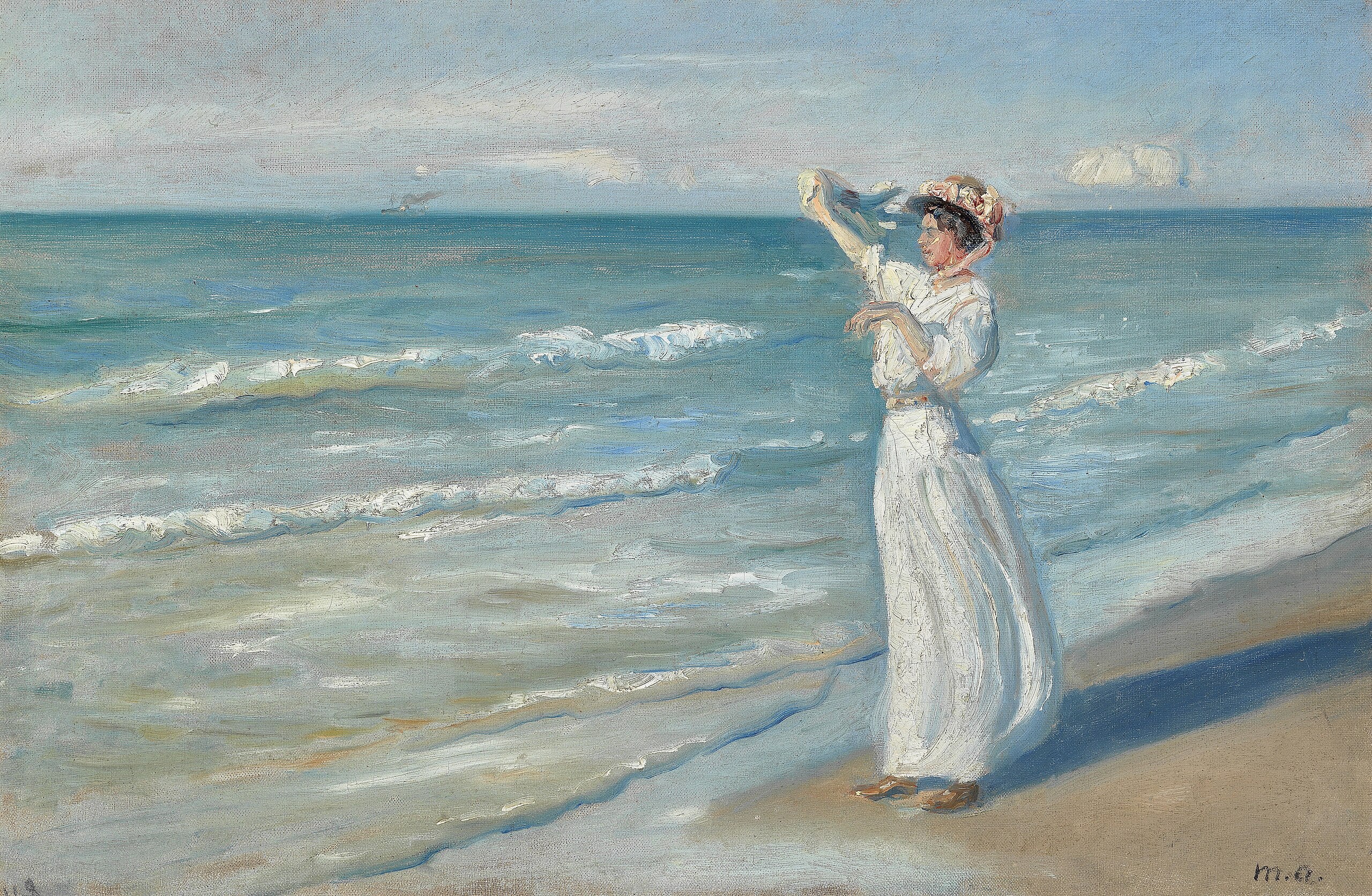Femme sur une plage. - Michael Peter Ancher - Alpha Reproduction