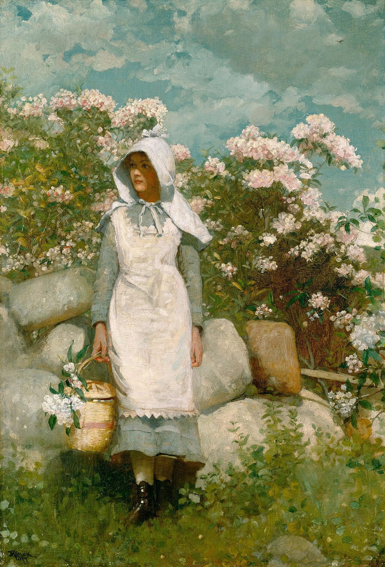 Fille et Laurier - Winslow Homer