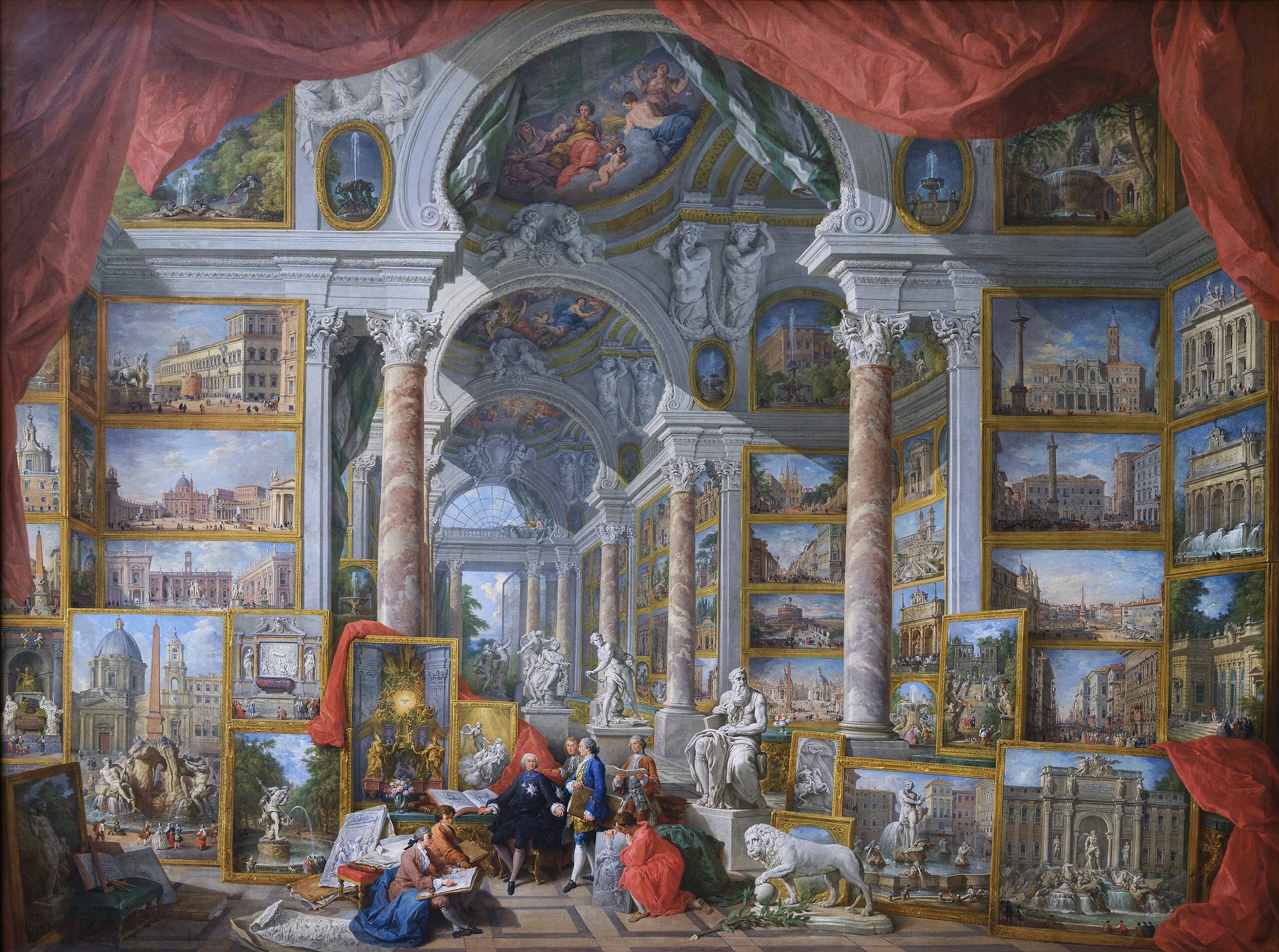 Galerie de vues de la Rome moderne - Giovanni Paolo Panini