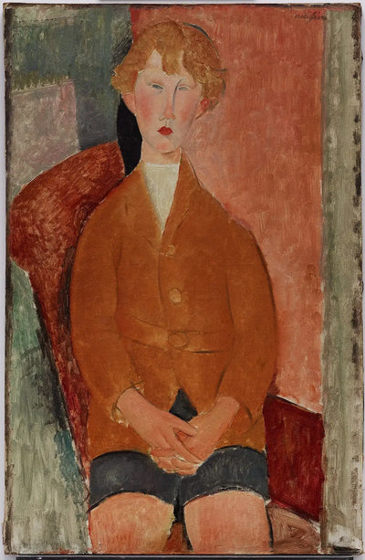 Reproduction du tableau « Garçon en short - Amedeo Modigliani » par Alpha Reproduction en peinture à l’huile