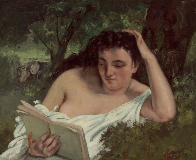 Молодая женщина, читающая — Гюстав Курбе