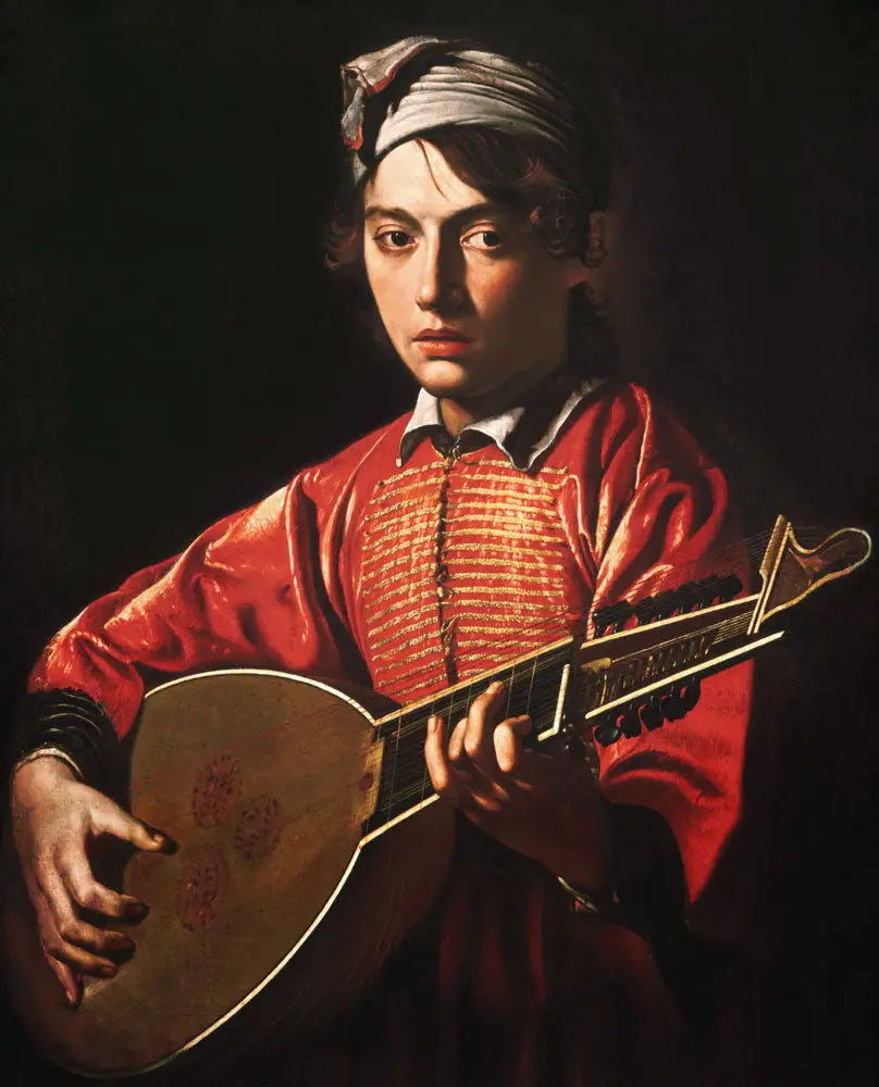 Reproduction du tableau « Joueur de luth - Le Caravage » par Alpha Reproduction en peinture à l’huile