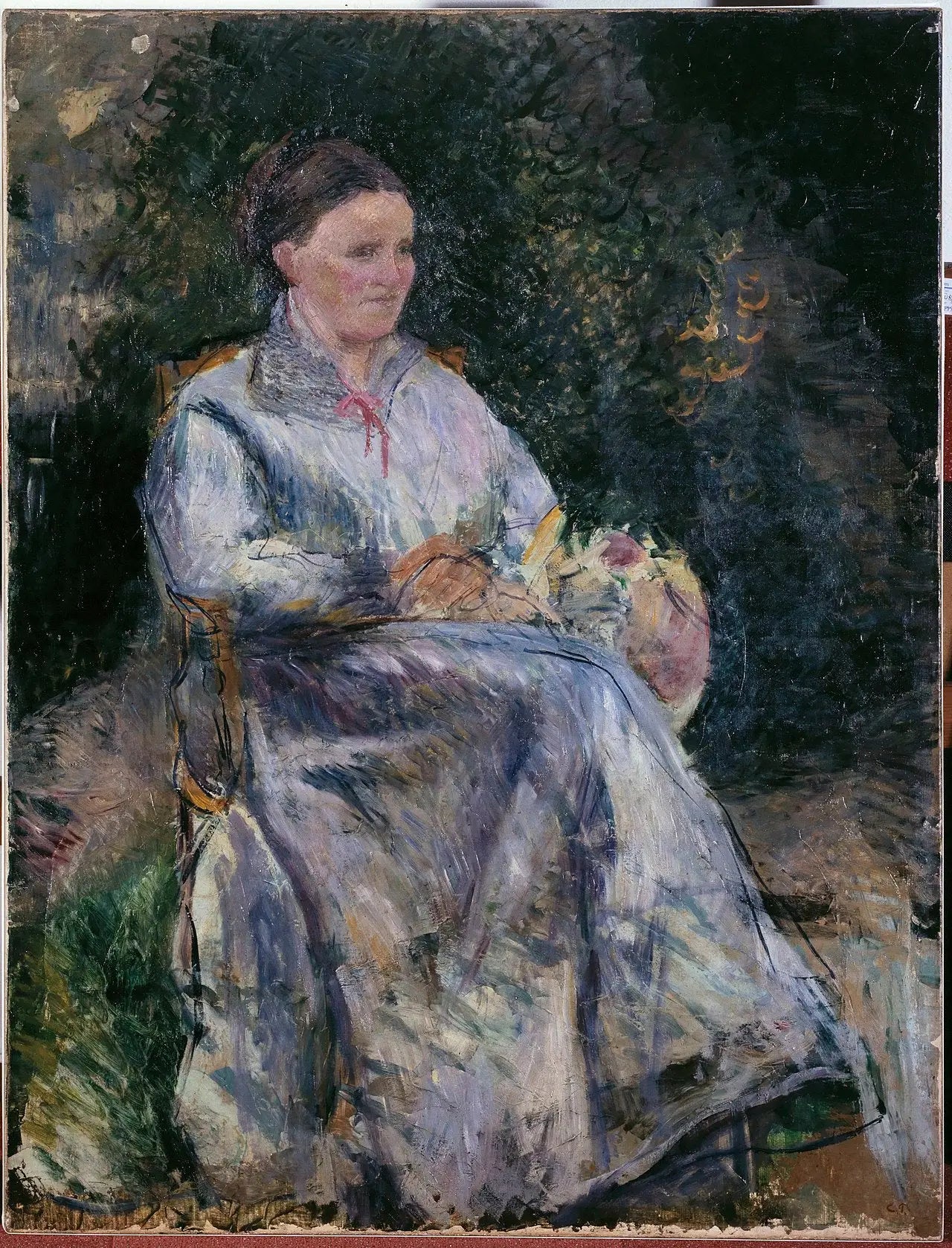 Reproduction du tableau « Julie Pissarro au jardin - Camille Pissarro » par Alpha Reproduction en peinture à l’huile