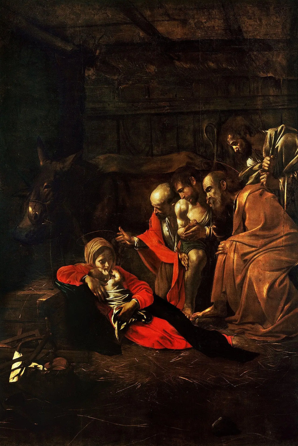 Reproduction du tableau « L'Adoration des bergers - Le Caravage » par Alpha Reproduction en peinture à l’huile